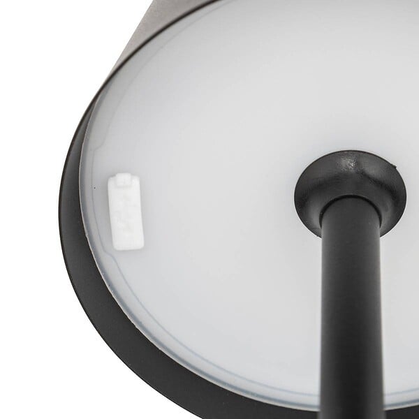 ATMOSPHERA - Lampe d'extérieur LED  rechargeable USB en acier Noir D 11 x H 37 cm - large
