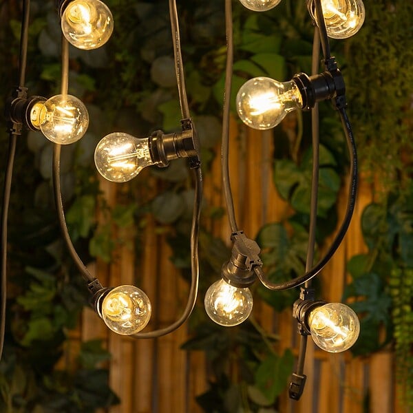 ATMOSPHERA - Guirlande lumineuse d'extérieur style guinguette 10 Ampoules LED L 520 cm - large