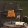 ATMOSPHERA - Lampe d'extérieur LED rechargeable USB ou Solaire base acier Noir D 16 x H 30 cm - vignette