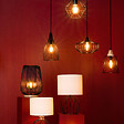 ATMOSPHERA - Luminaire Suspension en Métal filaire Noir D 19.5 cm - vignette