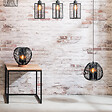 ATMOSPHERA - Luminaire Suspension en Métal filaire Noir D 28 cm - vignette