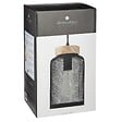 ATMOSPHERA - Luminaire Suspension en Bois et métal Noir D 15 cm - vignette