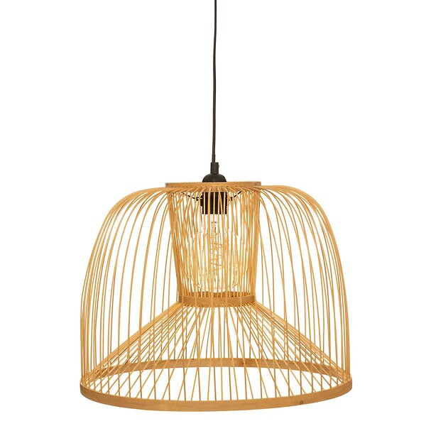 ATMOSPHERA - Luminaire Suspension en Bambou naturel D 38 cm - large