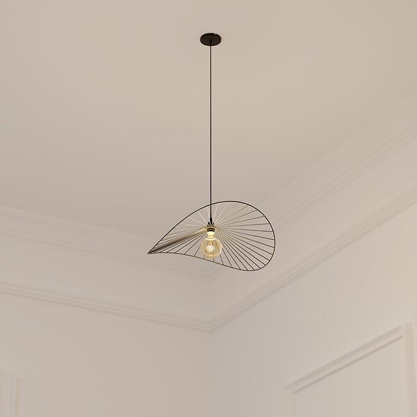 ATMOSPHERA - Luminaire Suspension en métal Noir D 58 cm - large