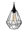 ATMOSPHERA - Luminaire Lustre 3 Suspensions en Métal filaire Noir - vignette