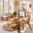 ATMOSPHERA - Luminaire Suspension en Rotin naturel D 45 cm - vignette