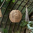 ATMOSPHERA - Luminaire Suspension Boule en Rotin D 33 cm - vignette