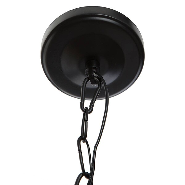 ATMOSPHERA - Luminaire Suspension Dôme en Métal Noir D 30 cm - large