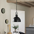 ATMOSPHERA - Luminaire Suspension Dôme en Métal Noir D 30 cm - vignette
