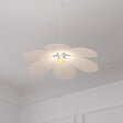 ATMOSPHERA - Luminaire Suspension pétales  en métal et coton Beige D 72 cm - vignette