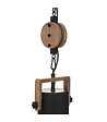 ATMOSPHERA - Luminaire Suspension en Métal Noir et Bois D 23 cm - vignette