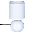 ATMOSPHERA - Lampe en Céramique Pied Boule Blanc - vignette