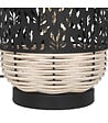 ATMOSPHERA - Lampe à poser en Rotin et métal Noir H 30 cm - vignette