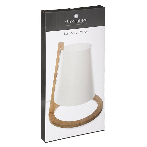 ATMOSPHERA - Lampe à poser en Bambou H 26 cm - large