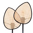 ATMOSPHERA - Lampe à poser en Cannage de Rotin et métal Noir H 44 cm - vignette