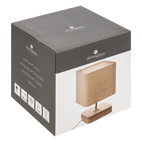 ATMOSPHERA - Lampe à poser en Bois de Pin H 21 cm - large