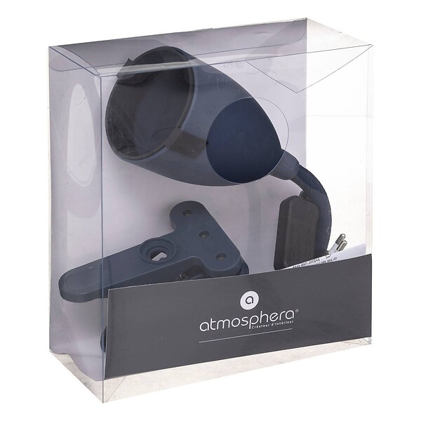ATMOSPHERA - Lampe Pince en silicone et métal Bleu orage - large