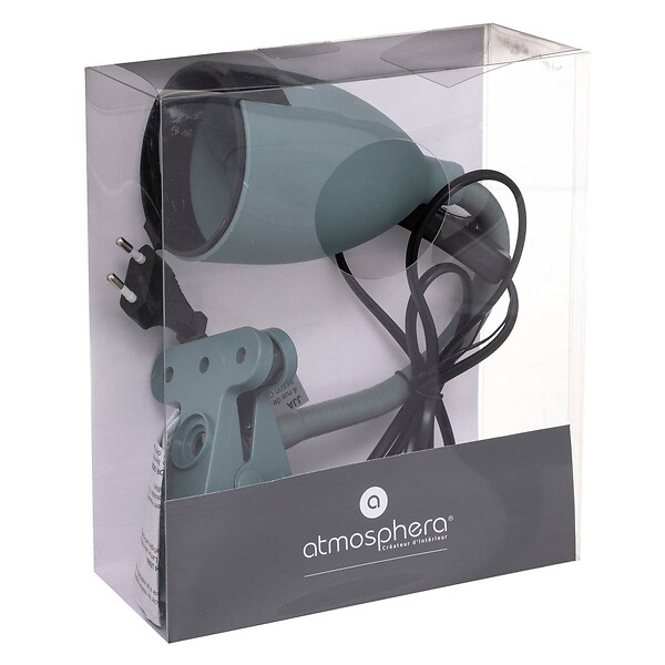 ATMOSPHERA - Lampe Pince en silicone et métal Vert jade - large