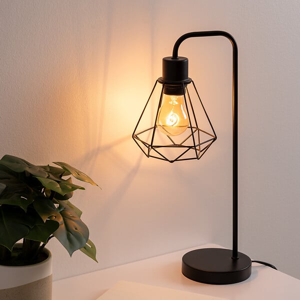 ATMOSPHERA - Lampe à poser en Métal filaire Noir H 46 cm - large