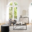 ATMOSPHERA - Lampadaire en métal Doré et Verre H 134 cm - vignette