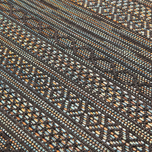 OVIALA - Tapis rectangulaire en polypropylène 120x160 cm noir - Urda - large