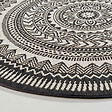 OVIALA - Tapis rond polypropylène noir 160cm - Mandala - vignette