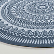 OVIALA - Tapis rond polypropylène bleu 120cm - Mandala - vignette