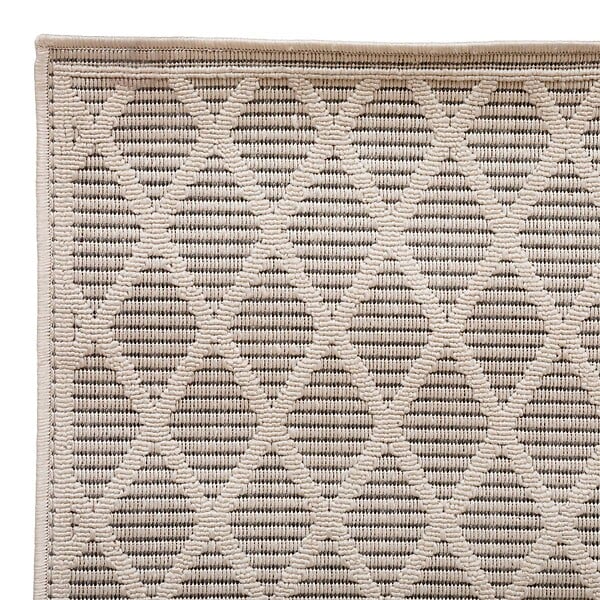 ATMOSPHERA - Tapis extérieur ou intérieur en polypropylène Gris tissé losanges 120 x 170 cm - large