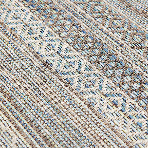 OVIALA - Tapis rectangulaire en polypropylène 120x160 cm gris - Urda - large