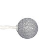 ATMOSPHERA - Guirlande décorative à piles 16 LED Boules en Coton D 3,5 x L 255 cm - Gris et Bleu - vignette