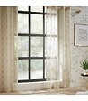 ATMOSPHERA - Voilage à œillets Beige Lin motif Brodé 140 x 240 cm - vignette