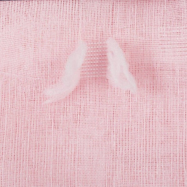 ATMOSPHERA - Voilage à œillets Rose motif petits pompons 140 x 240 cm - large