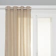 ATMOSPHERA - Voilage à œillets en polyester et coton Beige lin 135 x 240 cm - vignette