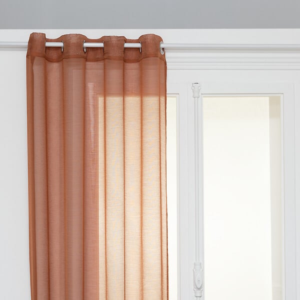 ATMOSPHERA - Voilage à œillets Terracotta 135 x 240 cm - large
