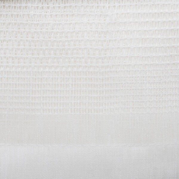 ATMOSPHERA - Voilage à œillets Blanc effet lin avec motifs ajourés 140 x 240 cm - large