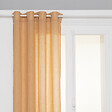 ATMOSPHERA - Voilage à œillets en polyester et coton Jaune cumin 135 x 240 cm - vignette