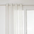 ATMOSPHERA - Voilage à œillets Blanc avec de larges rayures Beige Lin 140 x 240 cm - vignette