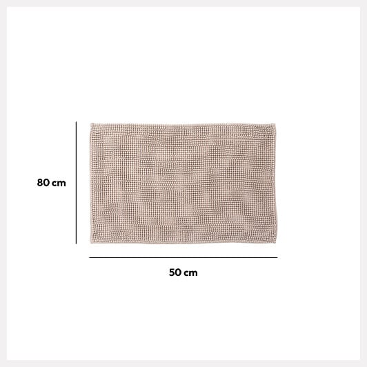 5 FIVE SIMPLY SMART - Tapis de Salle de bain Beige chenille 50 x 80 cm - large