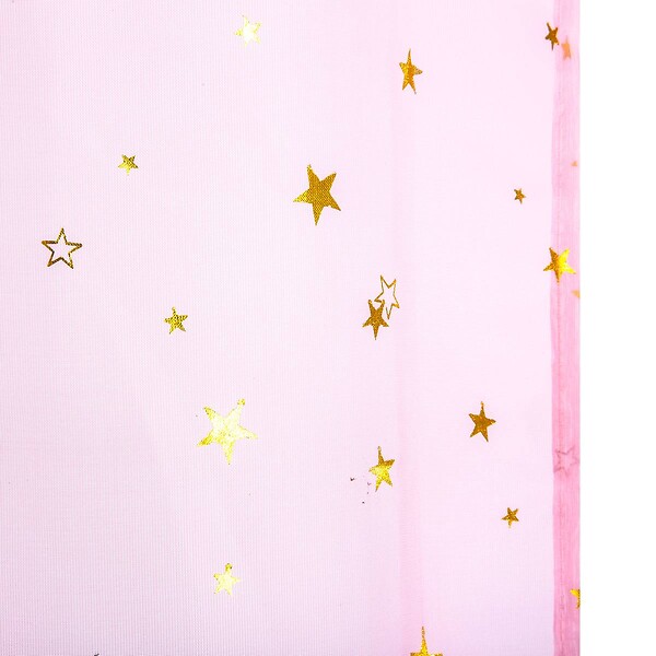ATMOSPHERA - Rideau Voilage motifs Étoiles Or 140 x 250 cm déco enfant - large
