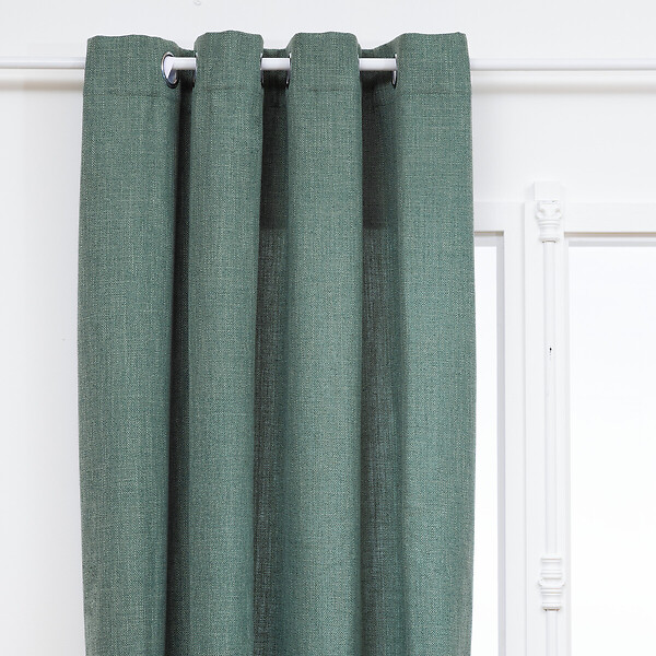 ATMOSPHERA - Rideau à œillets Tissu Vert Tilleul 140 x 260 cm - large
