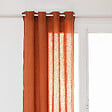 ATMOSPHERA - Rideau à œillets en Lin Terracotta avec surpiqûre noire 130 x 260 cm - vignette