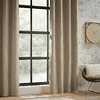 ATMOSPHERA - Rideau à œillets Occultant Jacquard coloris Beige Lin 140 x 260 cm - vignette