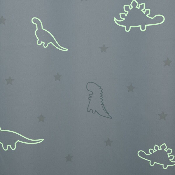 ATMOSPHERA - Rideau occultant Bleu avec Dinosaures phosphorescents 140 x 250 cm - large