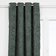 ATMOSPHERA - Rideau à œillets Jacquard Vert Kaki motif tufté 135 x 260 cm - vignette