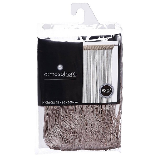 ATMOSPHERA - Rideau fil Beige Lin 90 x 200 cm densité optimale - large