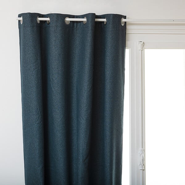 ATMOSPHERA - Rideau à œillets isolant et occultant Bleu Egéen 140 x 260 cm - large