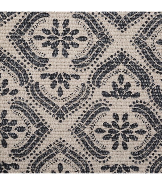 ATMOSPHERA - Tapis décoratif en Coton imprimé Gris Foncé 60 x 90 cm - large