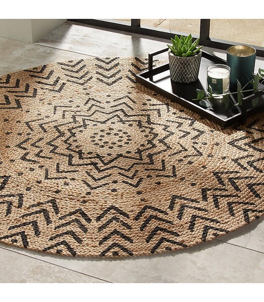 ATMOSPHERA - Tapis rond en jute déco living D 120 cm - large