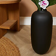 BLOOMIQUE - Vase Magret - Vase noir intérieur - Vase en verre - Vase à fleurs - H40 x Ø19 cm - Vase fait main - vignette