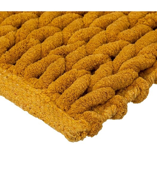 5 FIVE SIMPLY SMART - Grand Tapis de Salle de Bain épais Jaune moutarde 50 x 120 cm - large